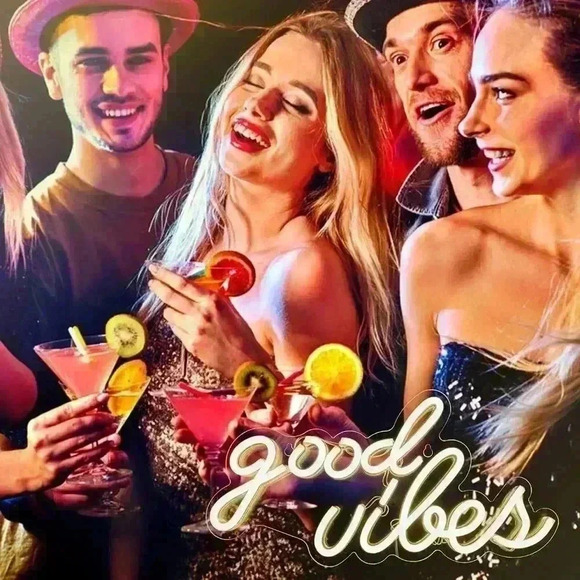 Good Vibes Neon Sign for Wall Decor - Picture 4 of 6